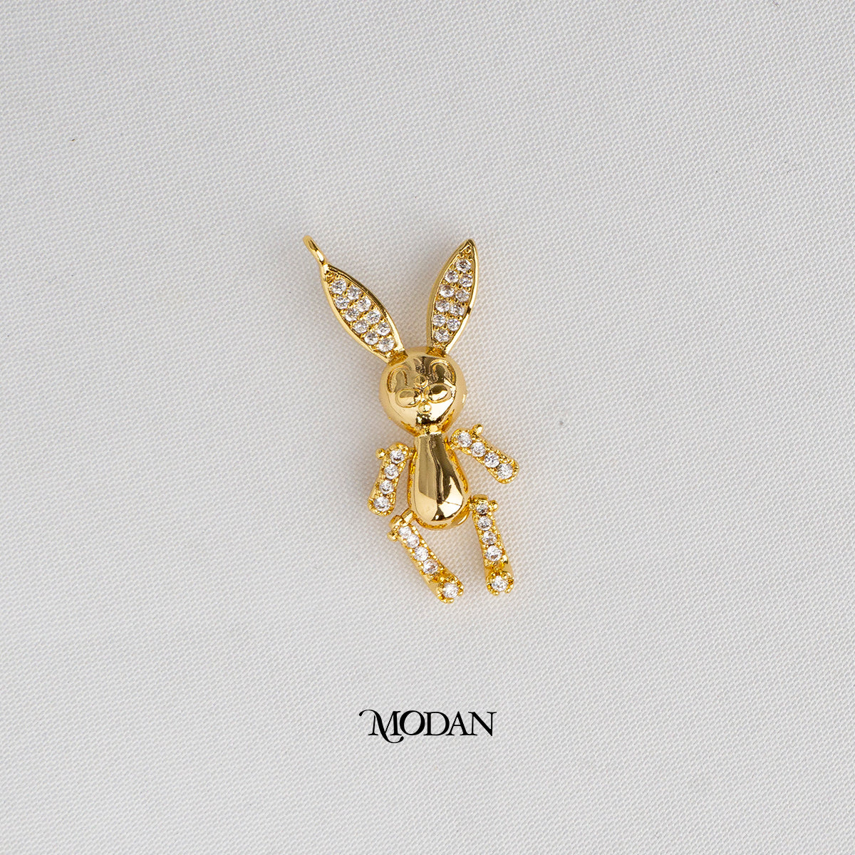 3D Bunny Hare Rabbit Animal DIY Charm Liontin Kelinci Hypoallergenic Gold Plated