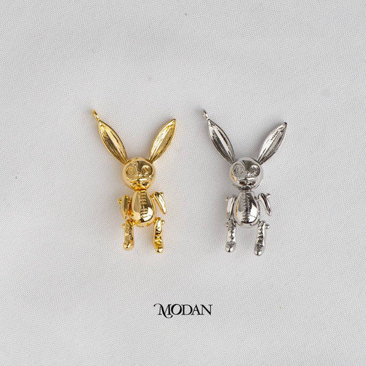 Jackrabbit Animal DIY Charm Liontin Kelinci Hypoallergenic Gold Plated