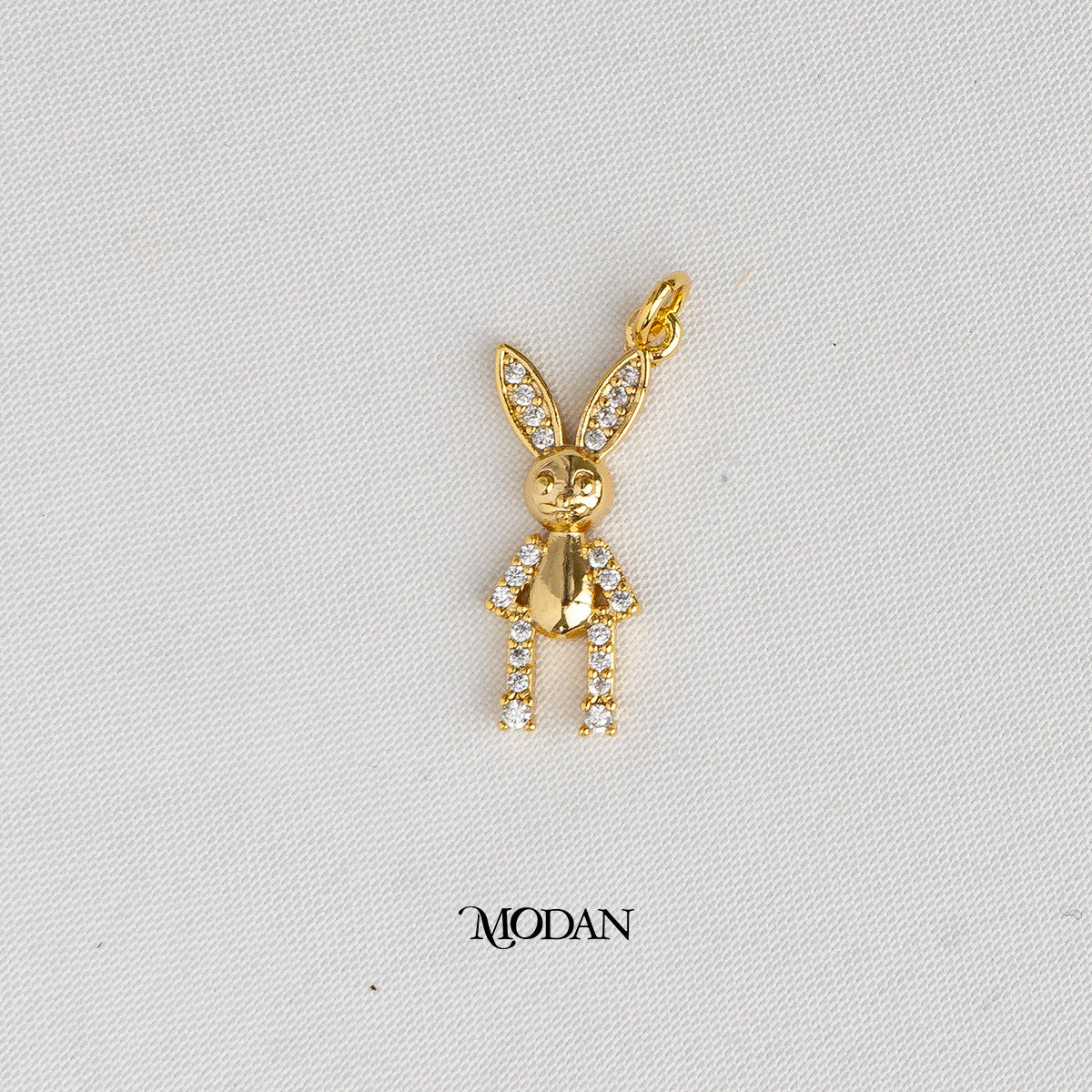 Mini Rabbit Hare Animal DIY Charm Liontin Kelinci Hypoallergenic Gold Plated