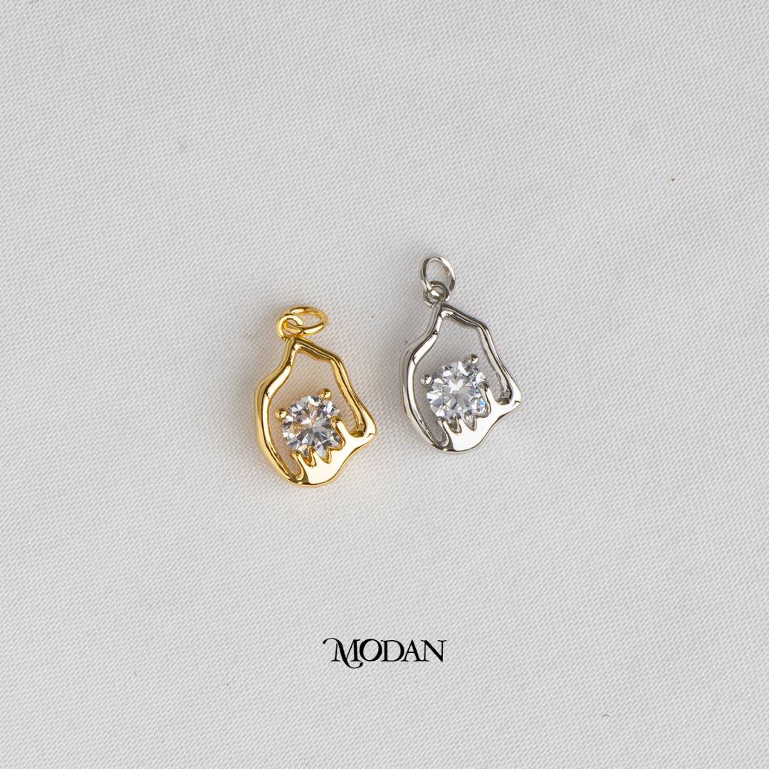 Abstract Irregular DIY Charm Liontin Unik Hypoallergenic Gold Plated