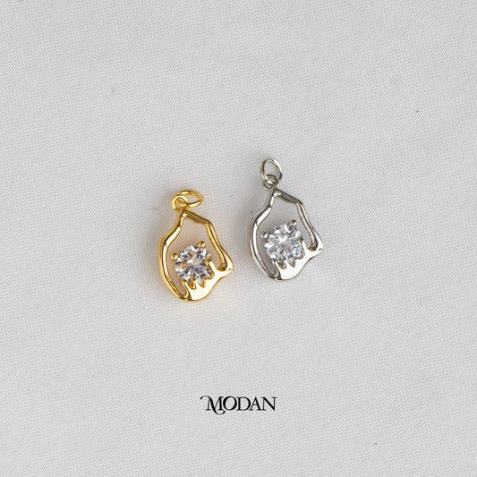 Abstract Irregular DIY Charm Liontin Unik Hypoallergenic Gold Plated
