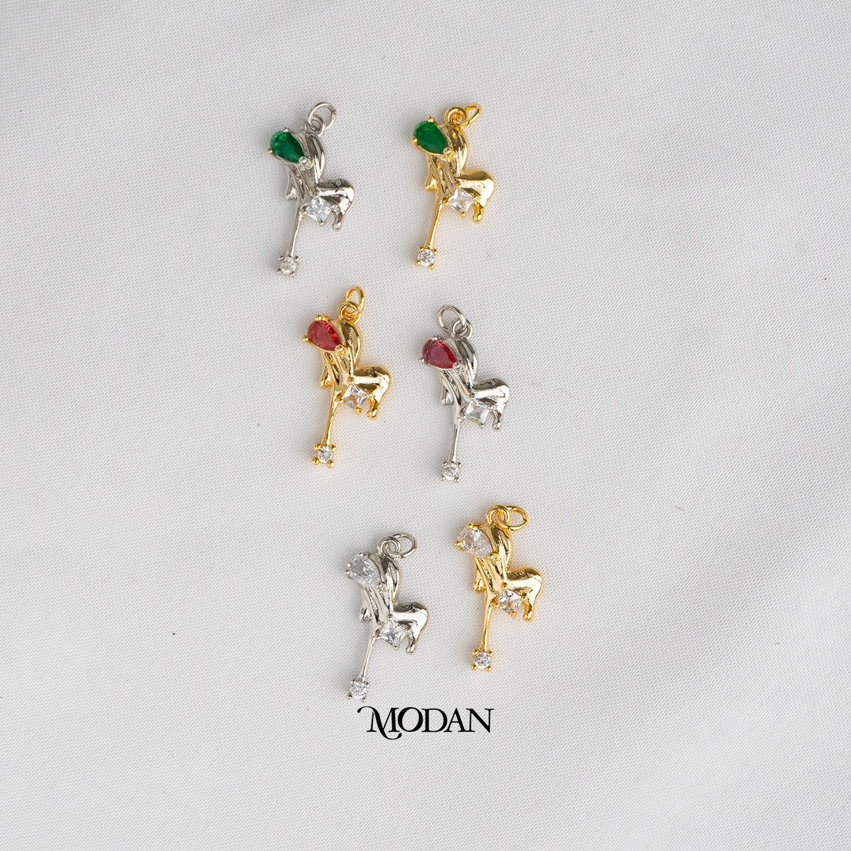 Colorful Irregular Melting Heart DIY Charm Liontin Hati Meleleh Hypoallergenic Gold Filled