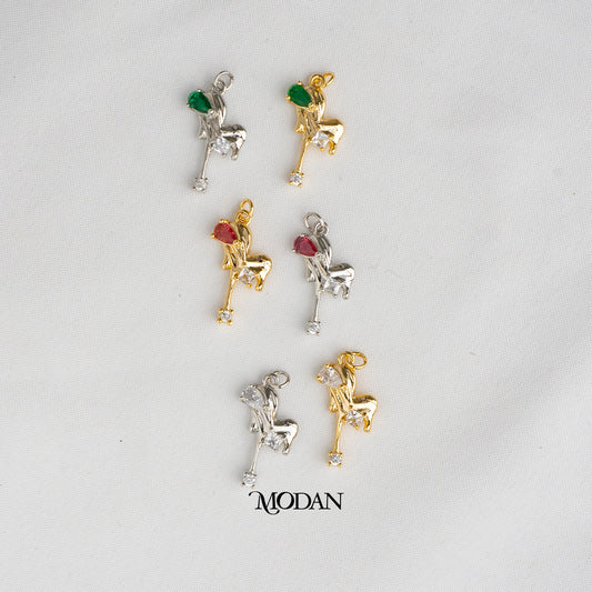 Colorful Irregular Melting Heart DIY Charm Liontin Hati Meleleh Hypoallergenic Gold Filled