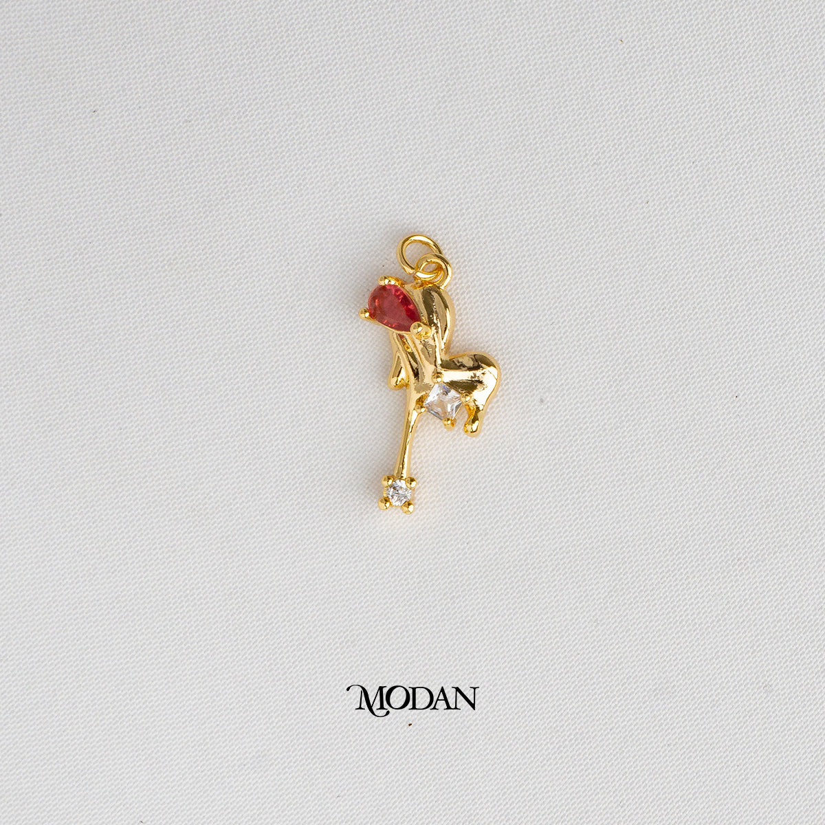 Colorful Irregular Melting Heart DIY Charm Liontin Hati Meleleh Hypoallergenic Gold Filled