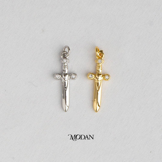 Mini Sword DIY Charm Liontin Pedang Religi Hypoallergenic Gold Plated