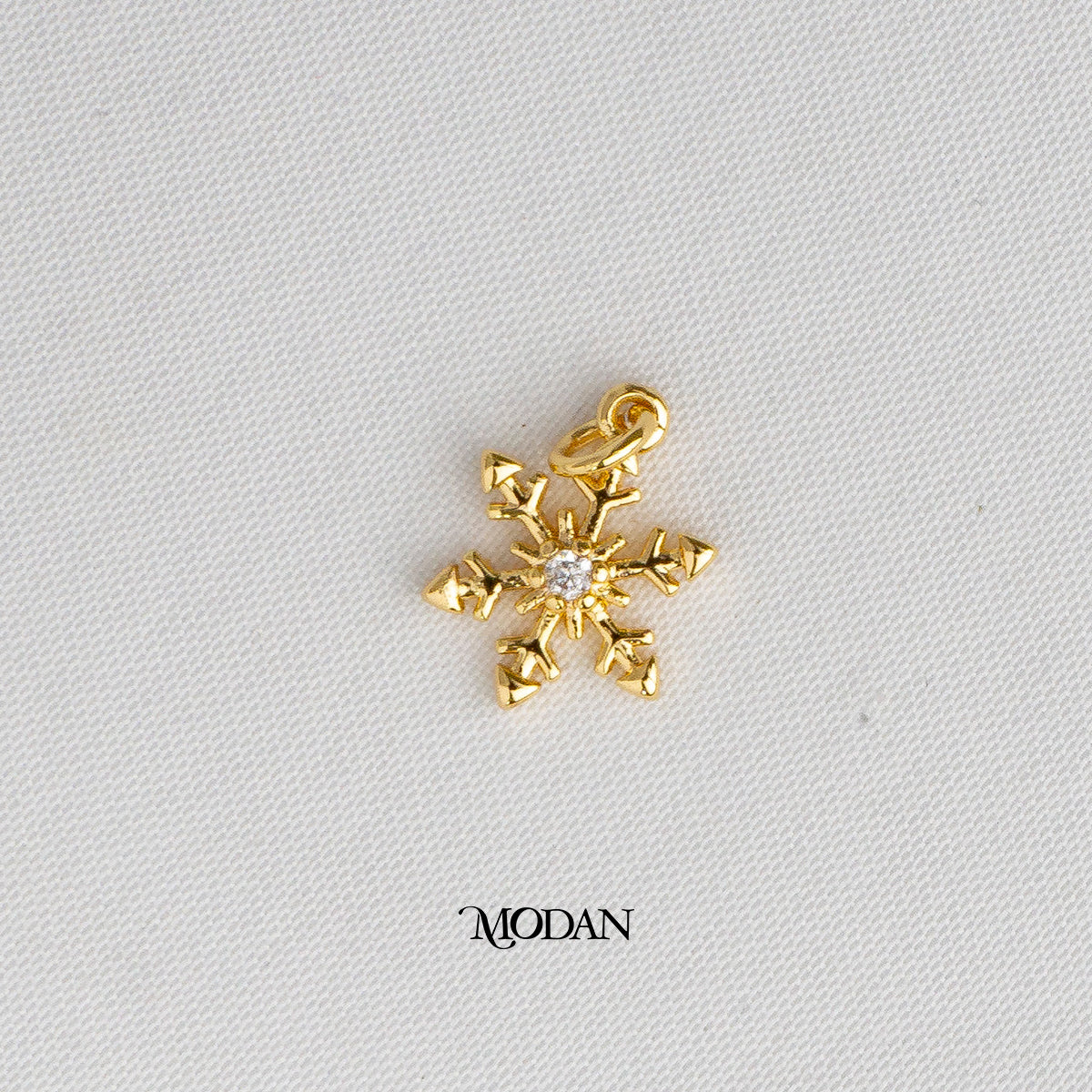 Mini Winter Snowflakes DIY Charm Liontin Salju Hypoallergenic Gold Plated