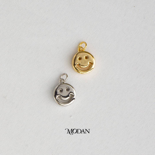 Smiley Emoji DIY Charm Liontin Emoji ekspresi Hypoallergenic Gold Plated