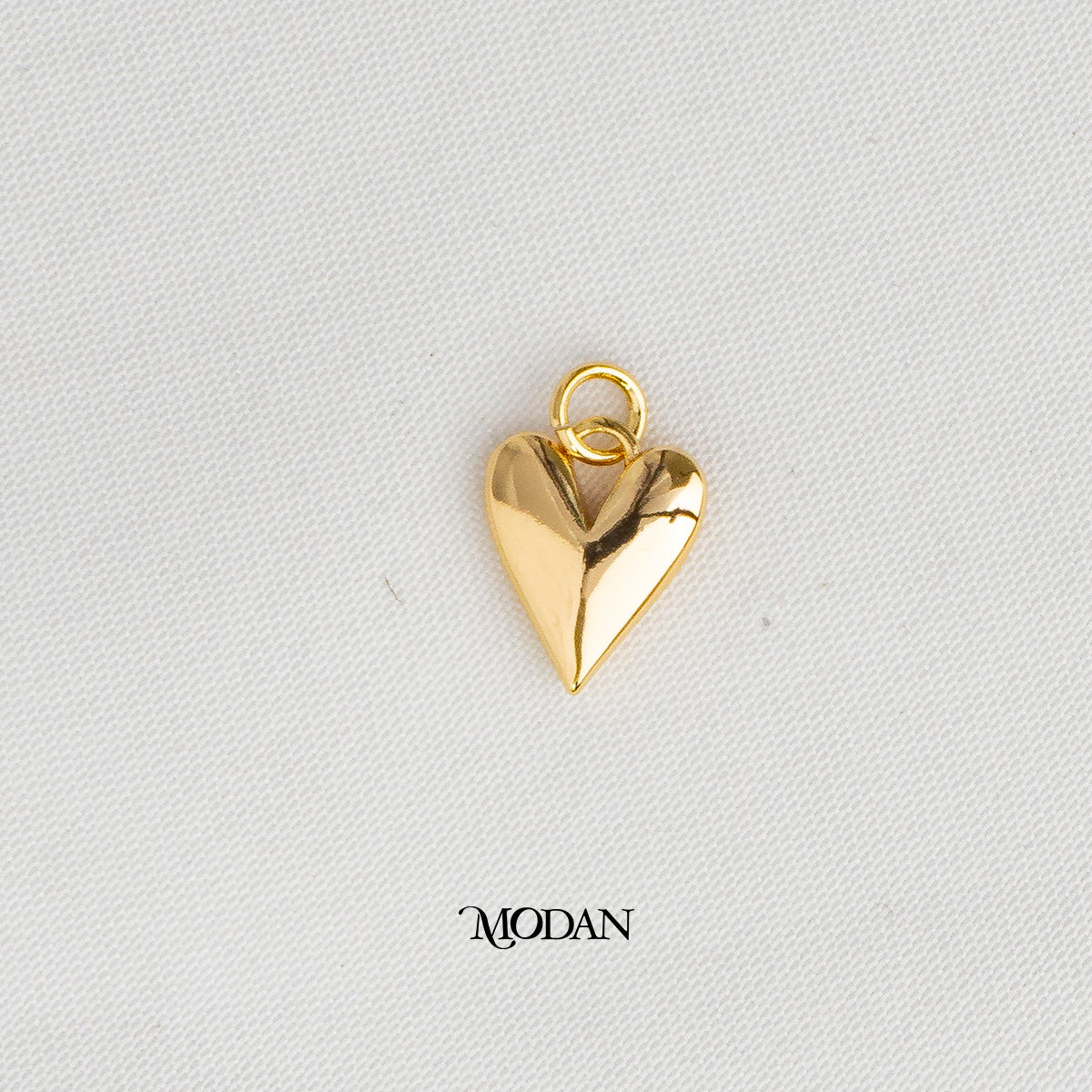 Simple Plain Mini Heart DIY Charm Liontin Hati Hypoallergenic Gold Filled