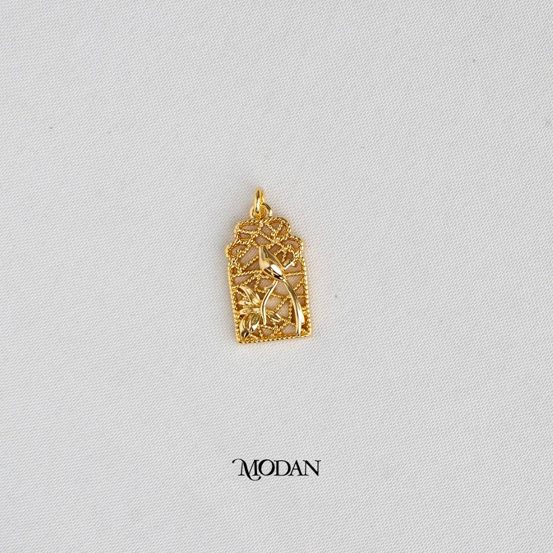 Garden Bird Cage Animal DIY Charm Liontin Sangkar Burung Hypoallergenic Gold Plated