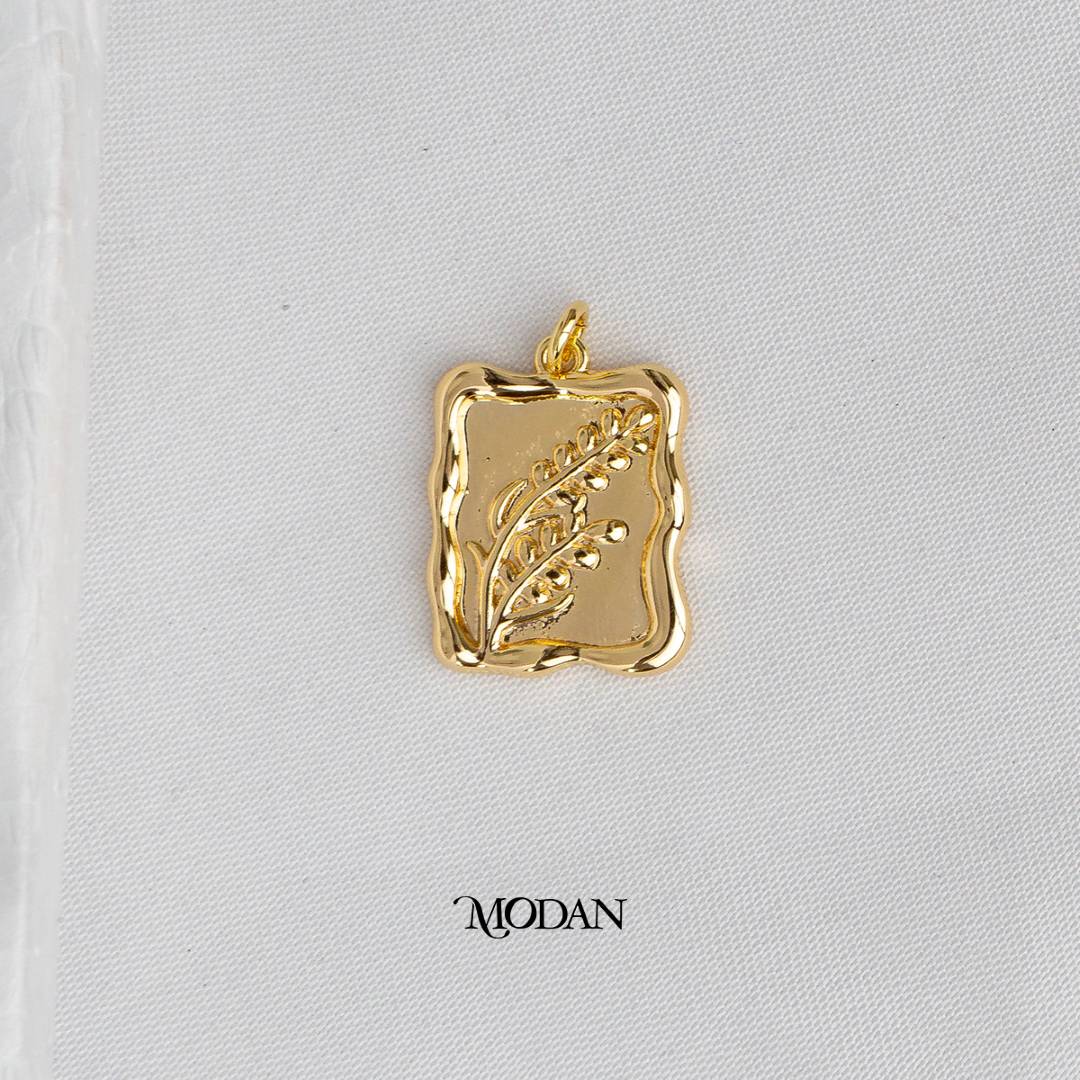 Wheat Harvest Flower DIY Charm Liontin Padi Hypoallergenic Gold Plated