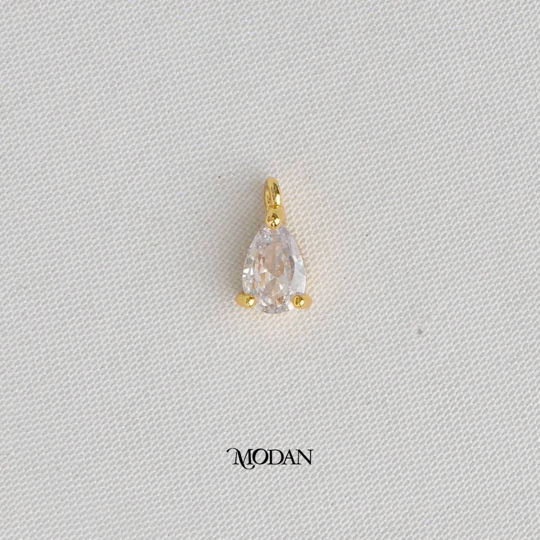 Teardrop Pear Cut DIY Charm Liontin Tetes Air Mata Kecil Hypoallergenic Gold Filled
