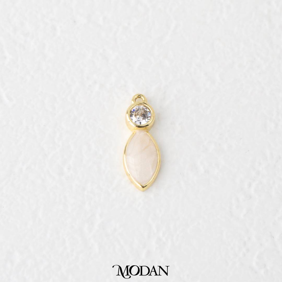 Tiny Enamel Teardrop Charm DIY Liontin Tetes Air Mata Biru Pink Putih