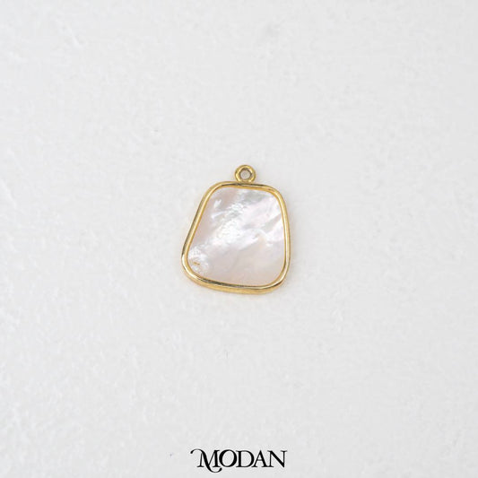Irregular Mother Of Pearl Charm Liontin DIY Bahan Gelang Hypoallergenic Gold Filled