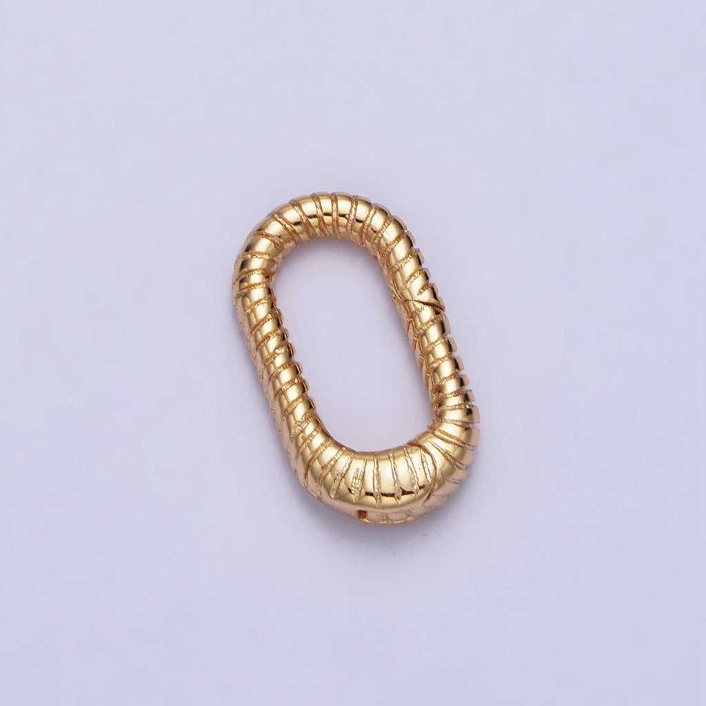 Textured Spring Clasps DIY Necklace Closure Pengait Gelang Kalung Hypoallergenic Gold Plated