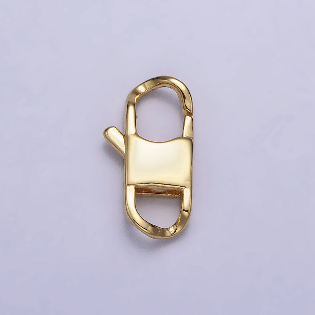 Curved Lobster Clasps Geometric DIY Necklace Closure Pengait Kalung / Gelang Hypoallergenic Gold Filled