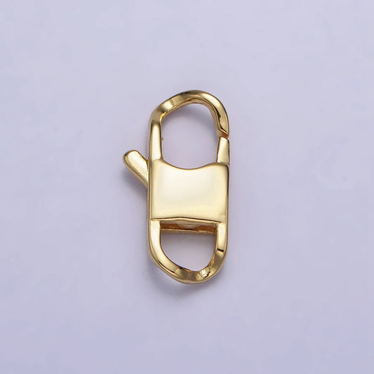 Curved Lobster Clasps Geometric DIY Necklace Closure Pengait Kalung / Gelang Hypoallergenic Gold Filled