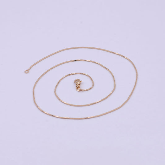 Rose Gold Snake Necklace Chain Rantai Kalung Hypoallergenic Gold Plated