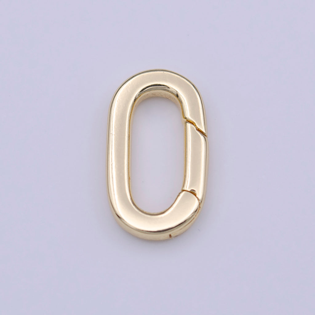 Oval Push Clasps DIY Necklace Closure Pengait Hypoallergenic Gold Plated
