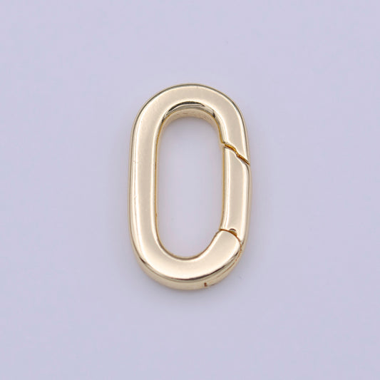 Oval Push Clasps DIY Necklace Closure Pengait Hypoallergenic Gold Plated