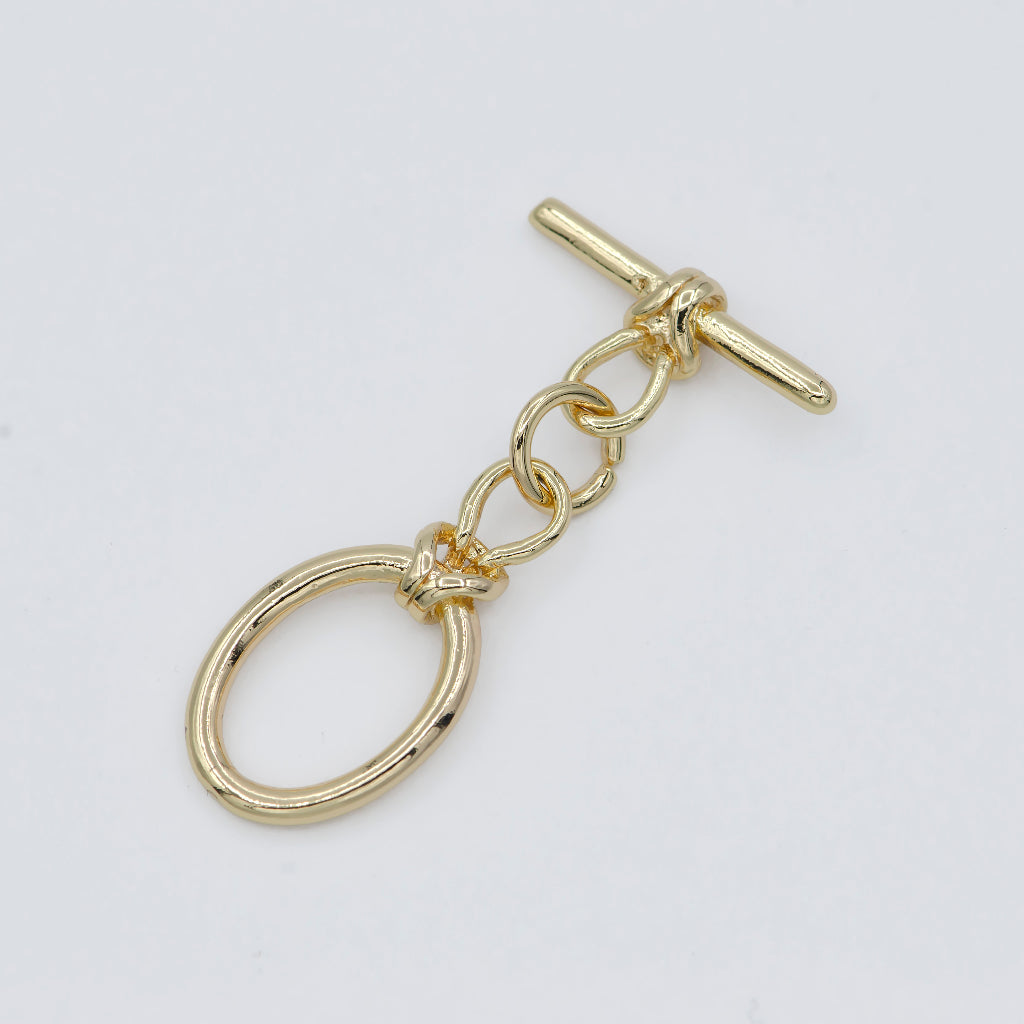 15mm Oval Toggle Clasp DIY Necklace Closure Kaitan Gelang Hypoallergenic Gold Filled