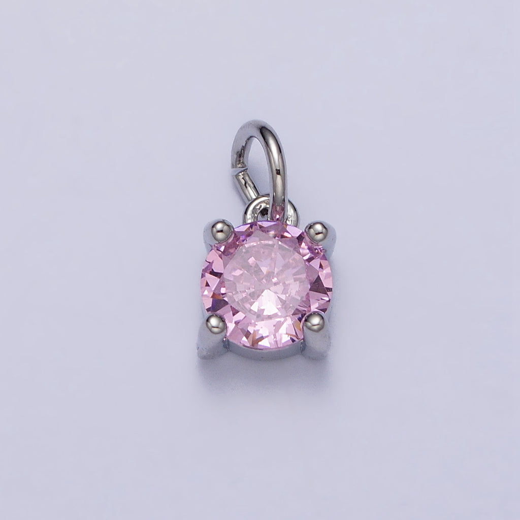 Tiny Round Clear, Pink Add on Charm DIY Charm LBerlian Kecil Hypoallergenic Gold Plated