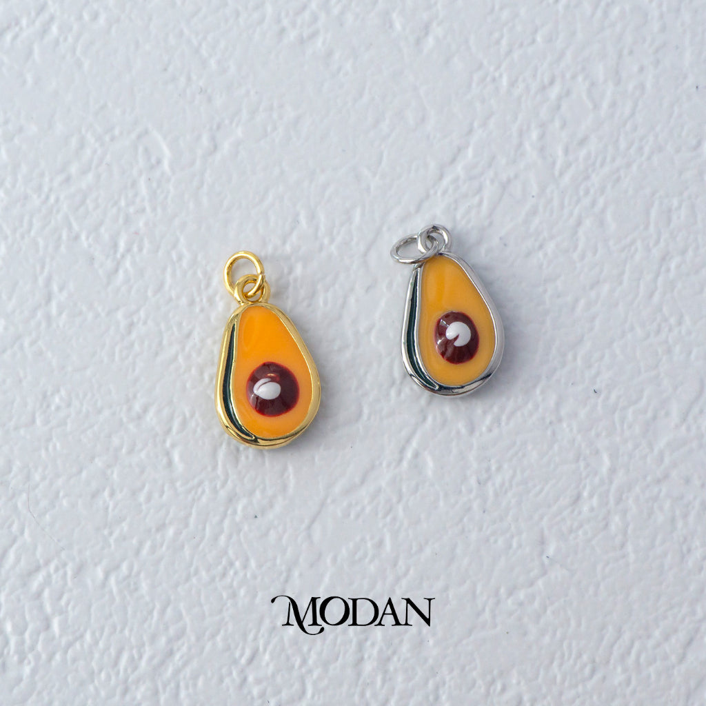 Avocado Fruit Shaped DIY Charm Liontin Buah Alpukat Hypoallergenic Gold Filled
