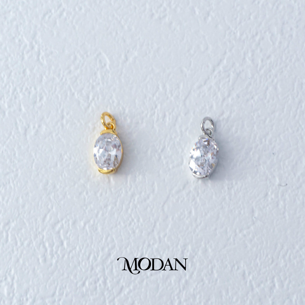 Teardrop Cubic Zirconia Charm DIY Charm Liontin Tetes Air Mata Berlian Hypoallergenic Gold Filled
