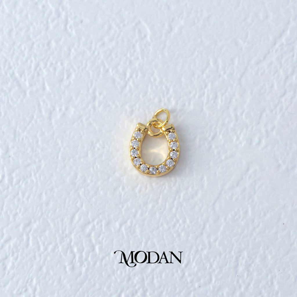 Horseshoe Luck and Protection Charm DIY Charm Liontin Tapal Kuda Hypoallergenic Gold Filled