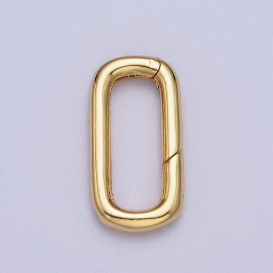 Rectangular Push Clasp DIY Necklace Closure Pengait Hypoallergenic Gold Plated