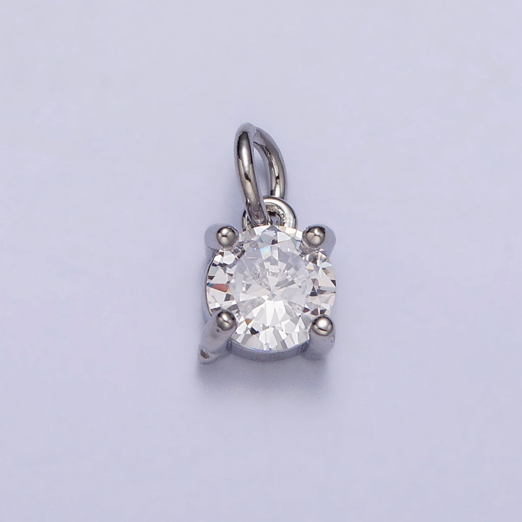 Tiny Round Clear, Pink Add on Charm DIY Charm LBerlian Kecil Hypoallergenic Gold Plated