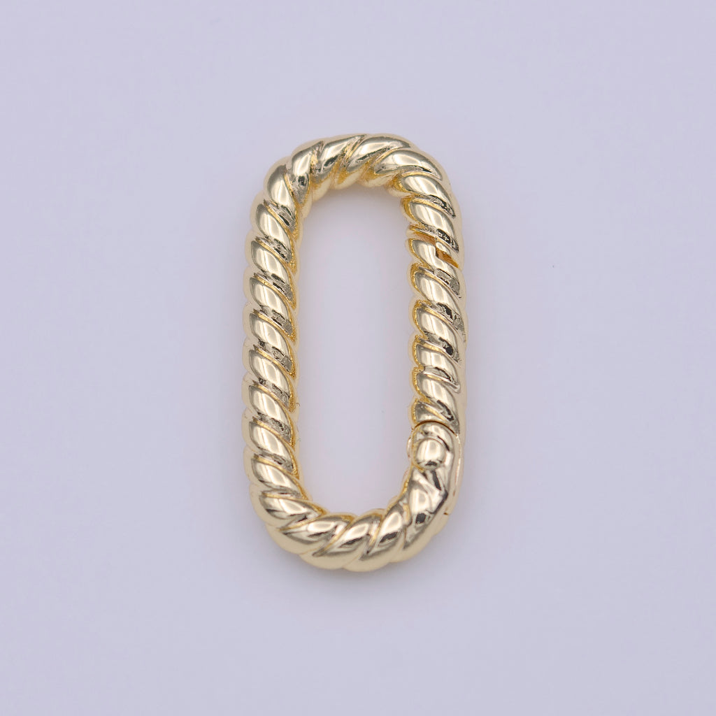 Rope Spring Clasps DIY Necklace Closure Pengait Aksesoris Bulat Hypoallergenic Gold Filled