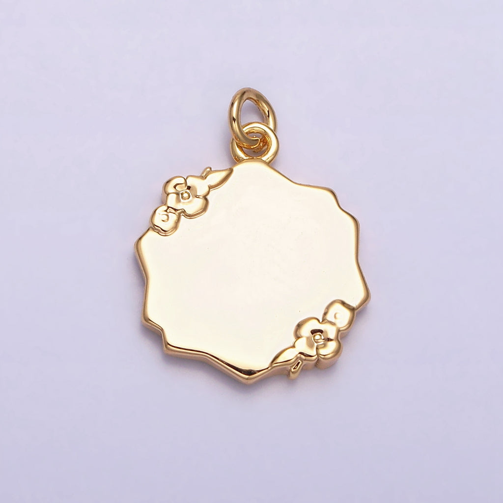 Baby Shower Hand & Feet Enamel Flower Charm DIY Charm Liontin Tanda Lahir Bayi Mungil Hypoallergenic Gold Filled