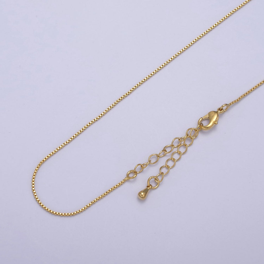 Box Chain Necklace Daily Wear 40cm Rantai Kalung Hypoallergenic Gold Filled