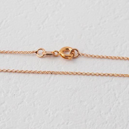 Rosegold Rolo Chain Necklace Daily Wear Rantai Kalung Hypoallergenic Gold Filled