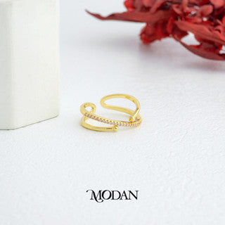 Cross Adjustable Ring Cincin Bentuk Silang Adjustable Hypoallergenic Gold Plated
