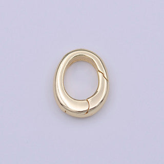 Oval Spring Gate Push Ring Clasp DIY Necklace Pengait Oval Hypoallergenic Gold Filled