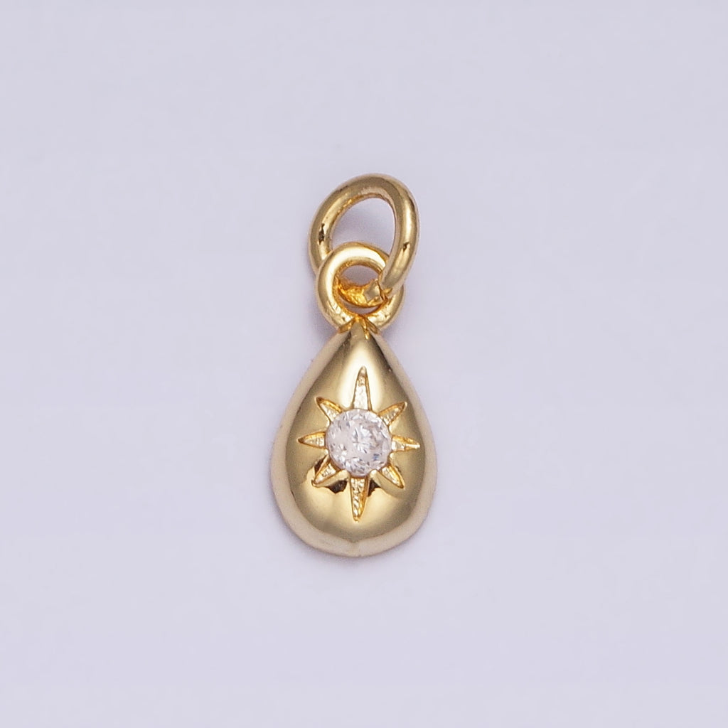 Tiny Celestial Star Teardrop Charm DIY Charm Liontin Bintang Tetes Air Mata Hypoallergenic Gold Filled