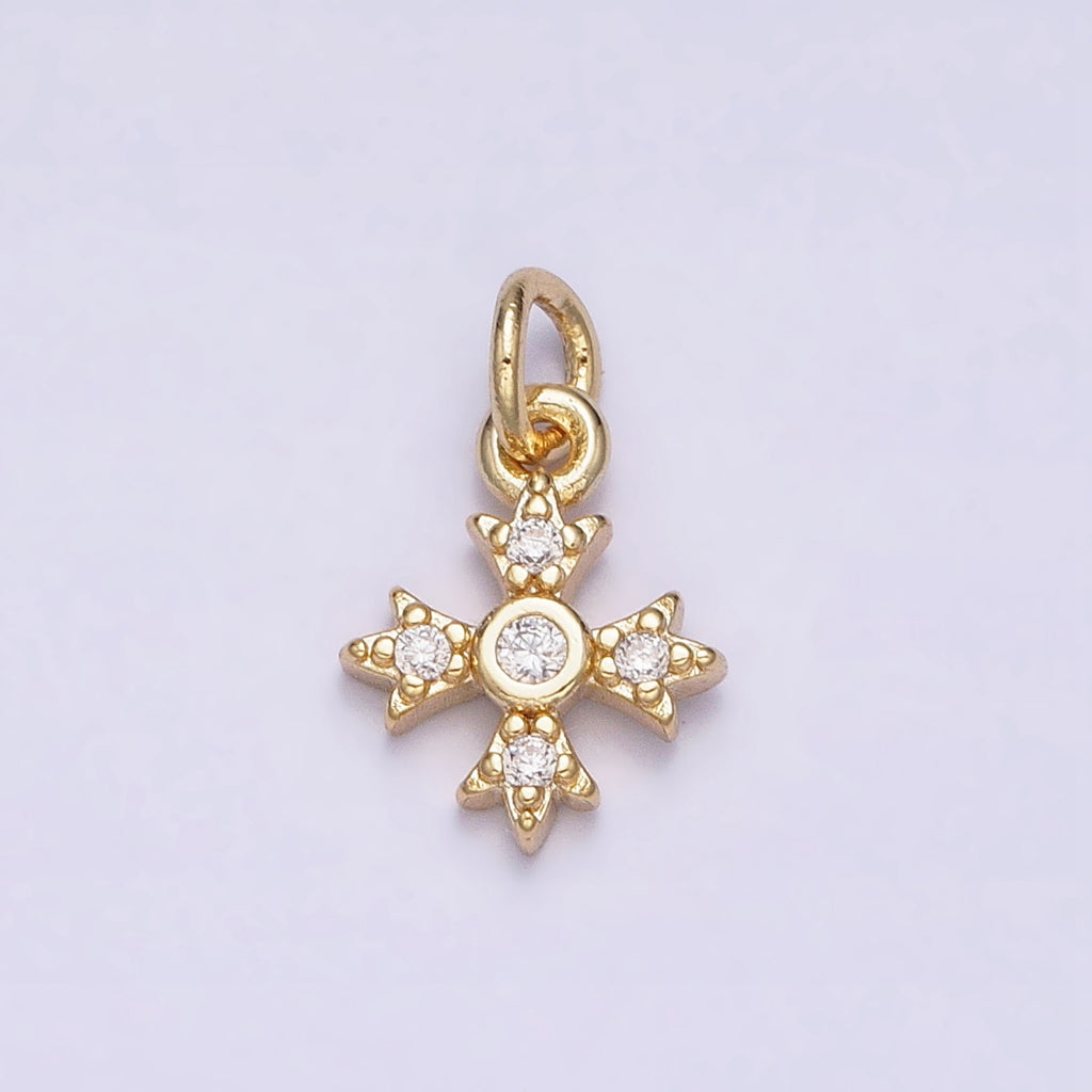 Tiny Cross Charm DIY Charm Liontin Salib Kecil Hypoallergenic Gold Filled