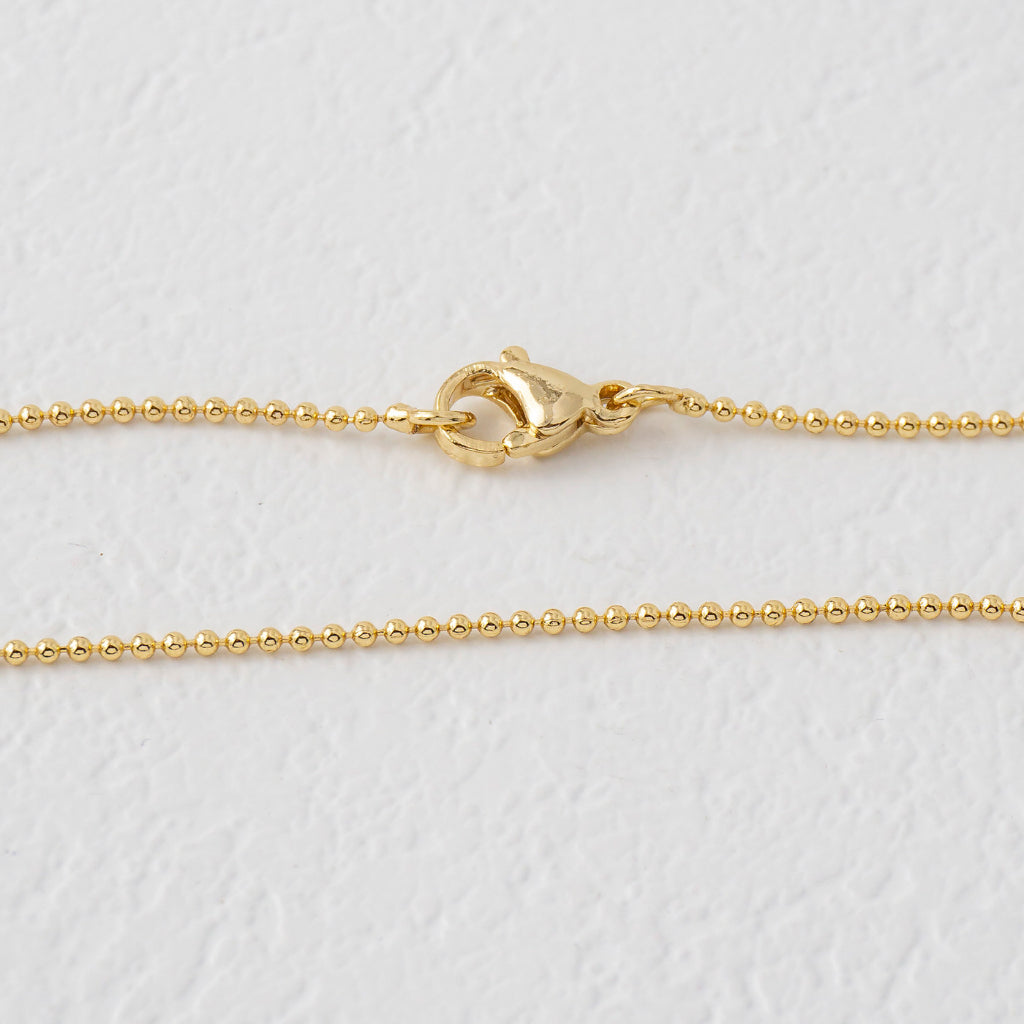 Ball Bead Chain Necklace Rantai Kalung Hypoallergenic Gold Filled