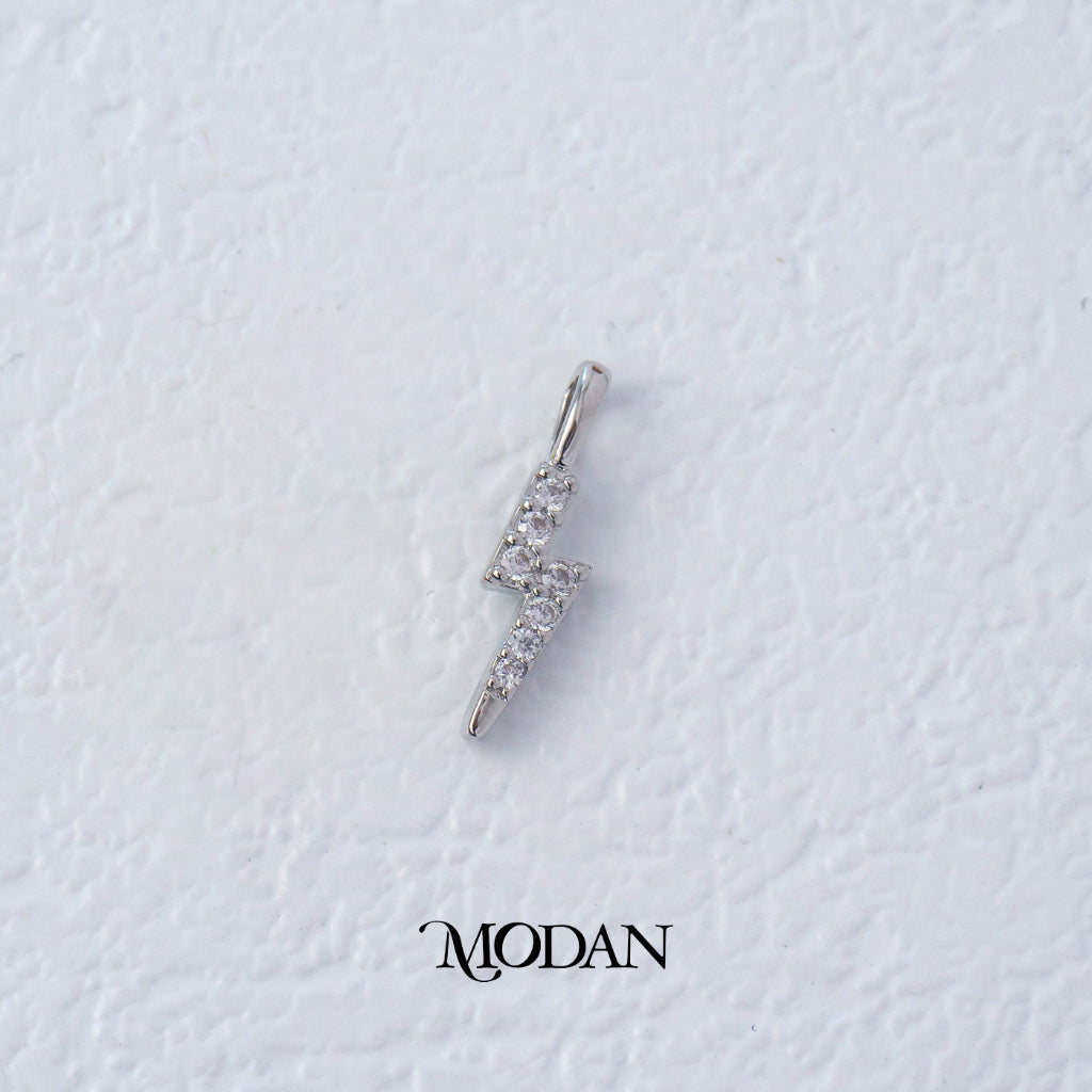Mini Lightning Bolt Cubic Zirconia Charm DIY Charm Liontin Petir Kecil Hypoallergenic Gold Filled