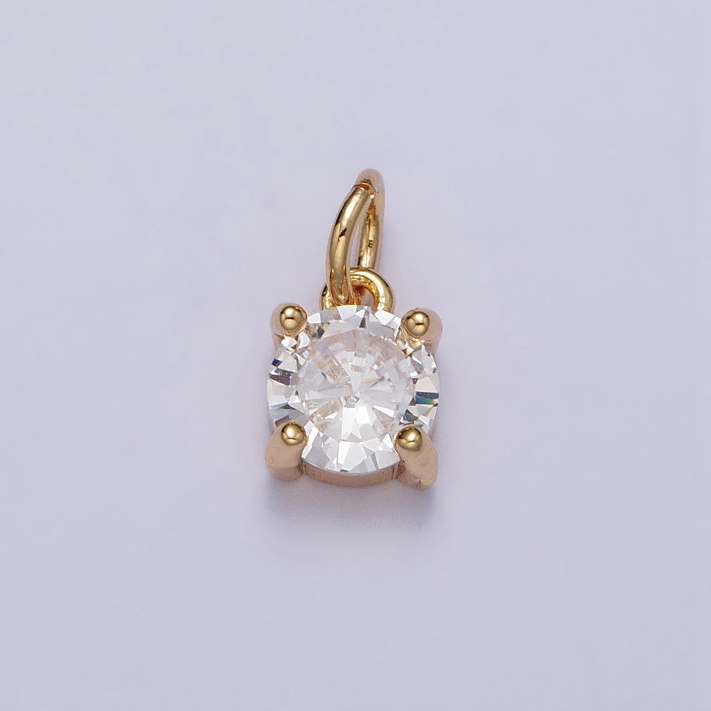 Tiny Round Clear, Pink Add on Charm DIY Charm LBerlian Kecil Hypoallergenic Gold Plated