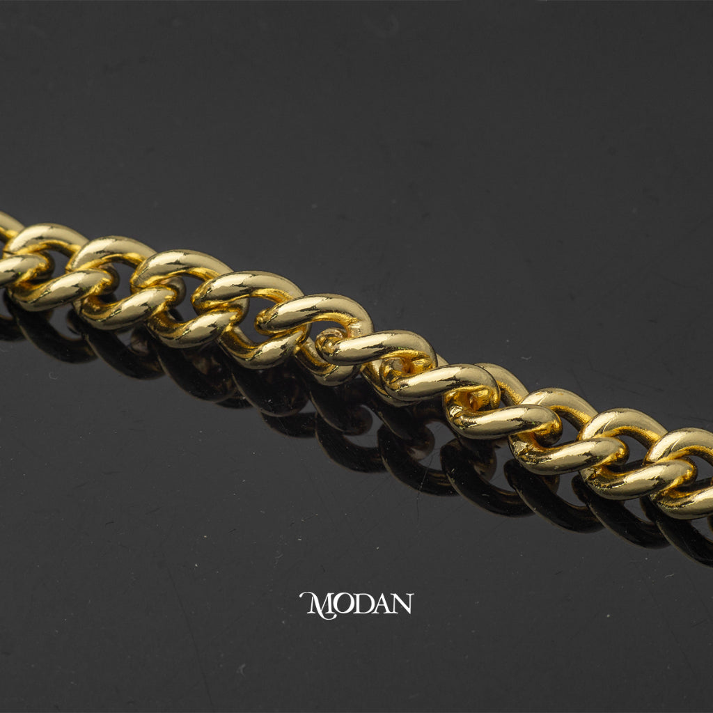 Curb Link Chain Unfinished DIY Chain Rantai Kalung Gelang Meteran Hypoallergenic Gold Filled
