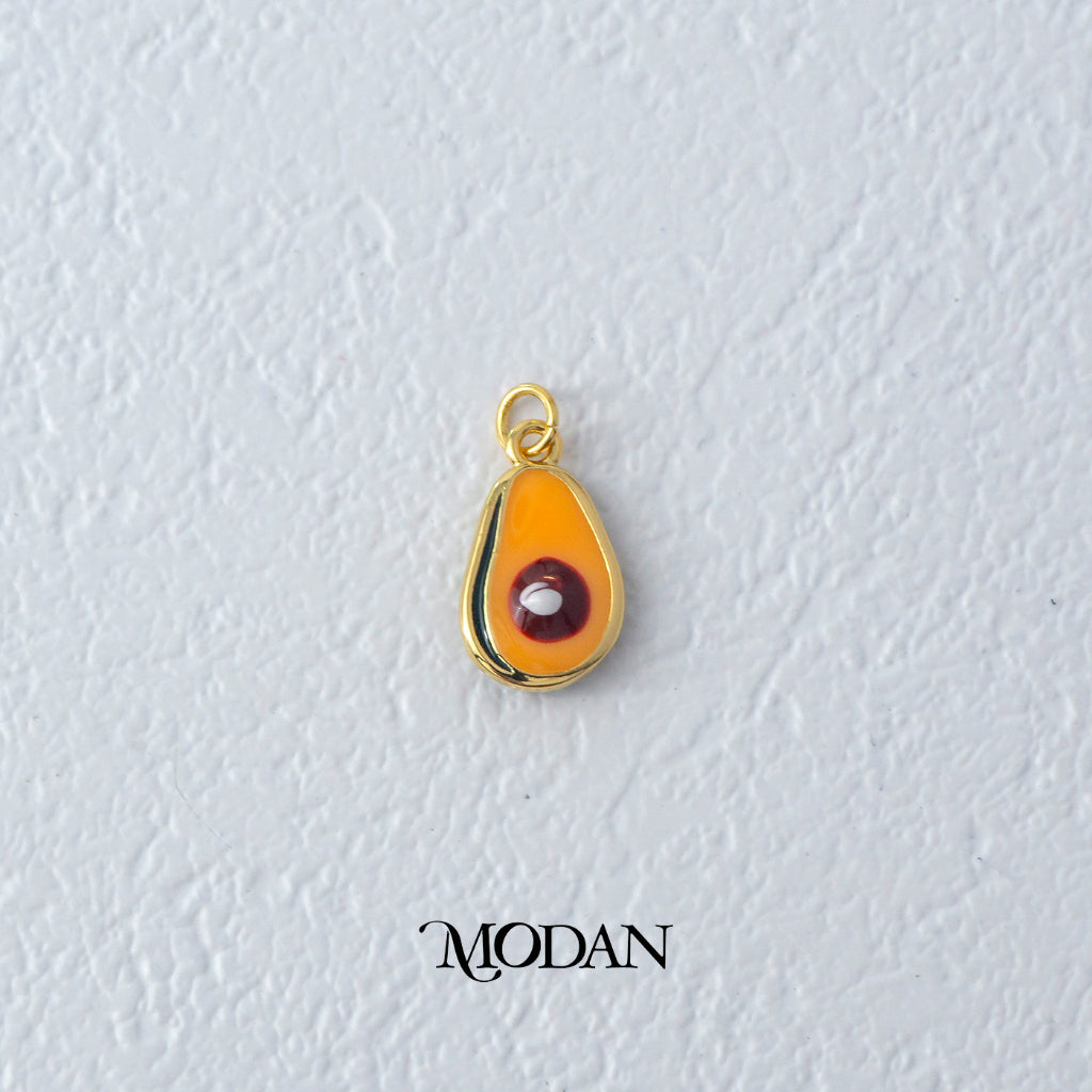 Avocado Fruit Shaped DIY Charm Liontin Buah Alpukat Hypoallergenic Gold Filled