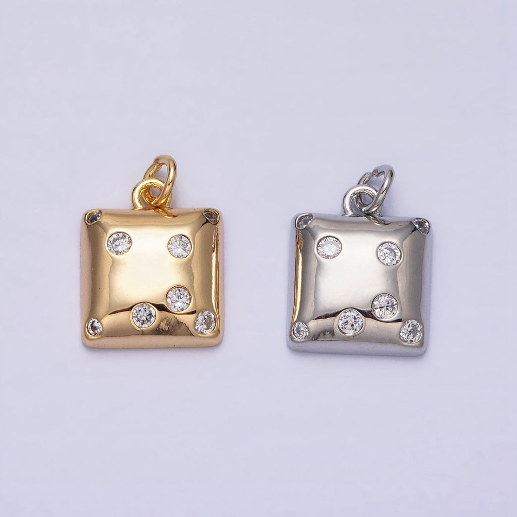 Twisted Card Dotted Square DIY Hypoallergenic Gold Plated