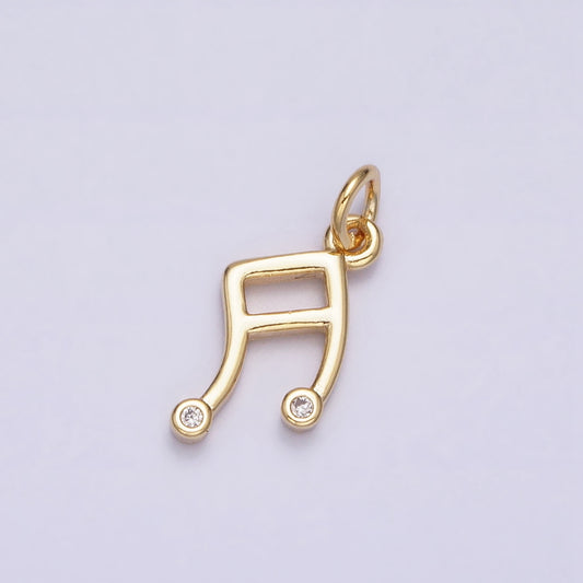 Tiny Musical Note Charm DIY Charm Liontin Tangga Nada Kecil Berlian Hypoallergenic Gold Filled