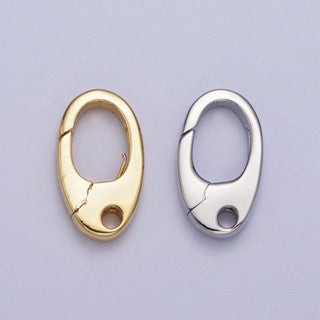 Oval Push Gate Clasp DIY Necklace Closure Pengait Hypoallergenic Gold Filled
