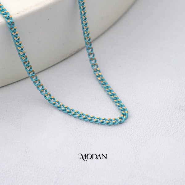 Pink Tosca Shimmer Curb Chain Unfinished DIY Chain Rantai Kalung Gelang Meteran Hypoallergenic Gold Filled