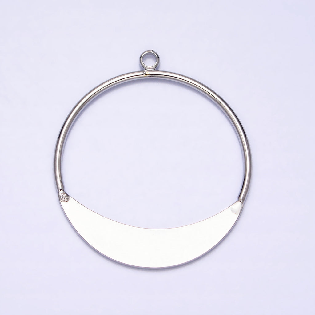 Geometric Circular Charm DIY Charm Liontin Bulat Minimalist Hypoallergenic Gold Plated