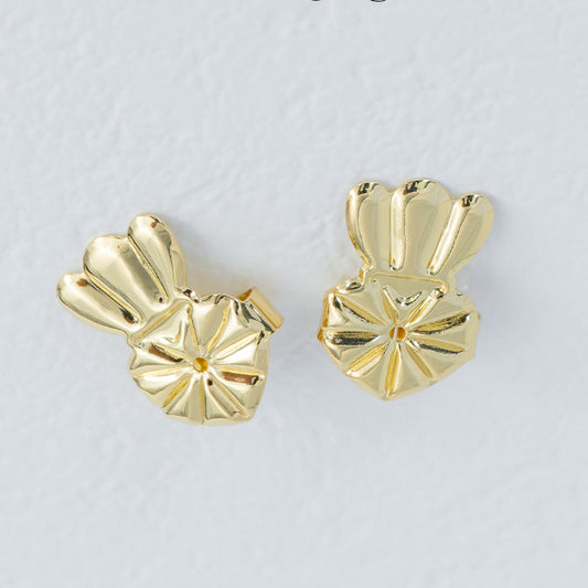 (1 Pasang) Crown Stabilizer  Earrings Back Lifter DIY Pengangkat Anting Hypoallergenic Gold Filled