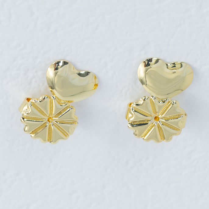 (1 Pasang) Flower Stabilizer Earrings Back Lifter DIY Pengangkat Anting Hypoallergenic Gold Filled